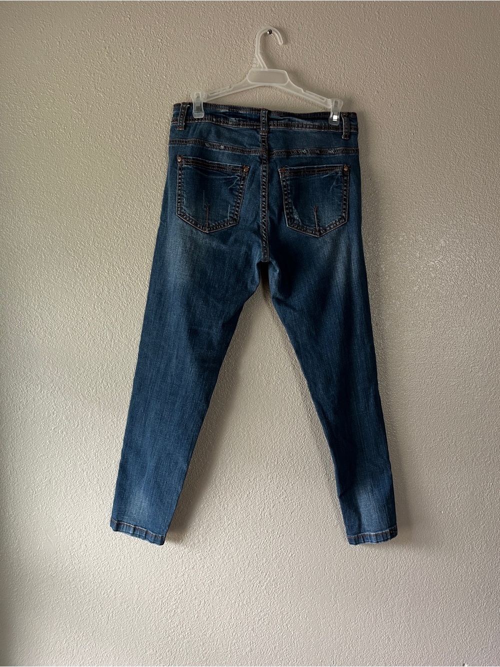 V Cristina Dark Blue Skinny Jeans with Floral Embroidery - Picture 5 of 7